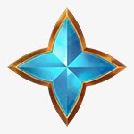 卡通手绘游戏卡通手绘游戏蓝色钻石图标高清图片