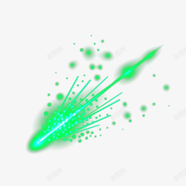 绿色彗星尾巴光png免抠素材_新图网 https://ixintu.com 光效 光速 发光 尾巴 彗星 科技光速 绿色 速度 速度光