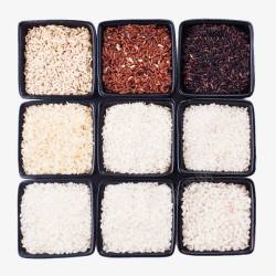 碗中不同品种的大米素材