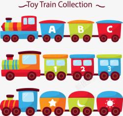 小火车儿童玩具手绘卡通小火车高清图片