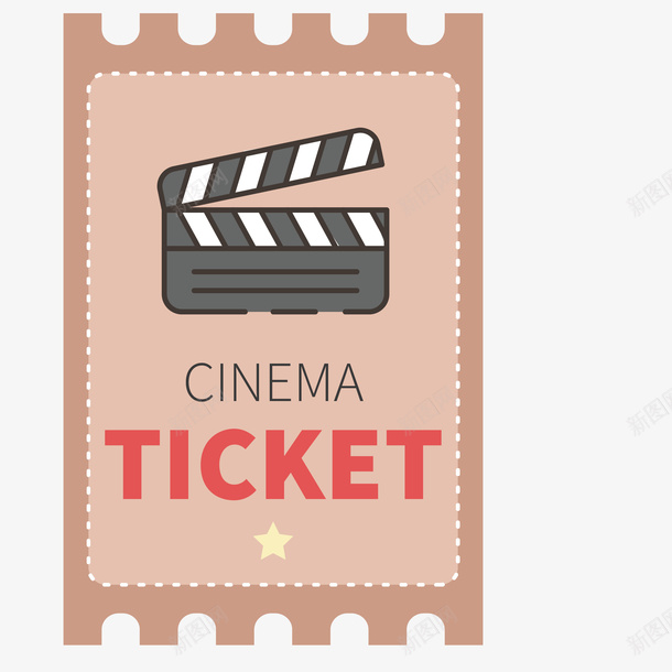 电影卡板图案的电影票png免抠素材_新图网 https://ixintu.com 电影卡板图 电影票 电影院 票根 英文字母 观看