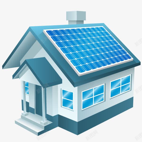 绿色能源太阳能屋子png免抠素材_新图网 https://ixintu.com 太阳能 房子 环保 绿色能源 节能