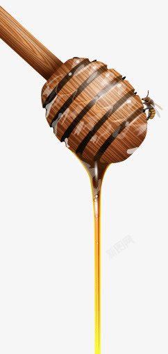 精美蜂蜜搅拌棒背景素材