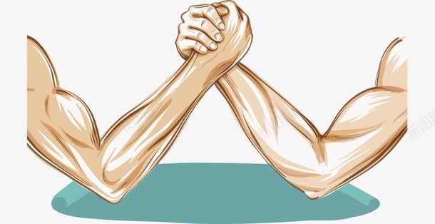 扳手腕比赛png免抠素材_新图网 https://ixintu.com 上臂 强壮 手肘 手臂 敌人 有力量 竞争对手 肌肉线条 较量