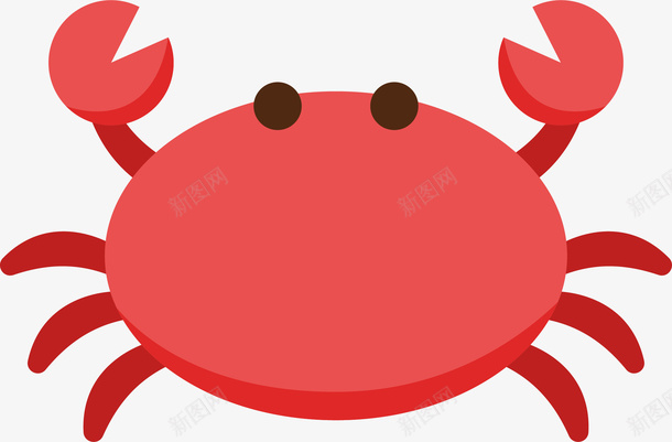 红色水彩螃蟹矢量图ai免抠素材_新图网 https://ixintu.com 卡通手绘 可爱 水彩 红色 螃蟹 蟹钳 矢量图