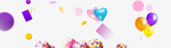 圆糖彩色糖果和气球高清图片