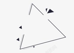 三角形黑色背景几何高清图片
