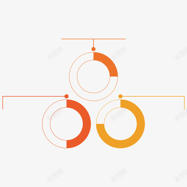橙色圆形数据矢量图ai免抠素材_新图网 https://ixintu.com ppt 分析 占比 商务 圆形 数据 横线 横线线条 矢量图