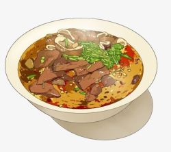 日式煎牛肉手绘日式美食高清图片