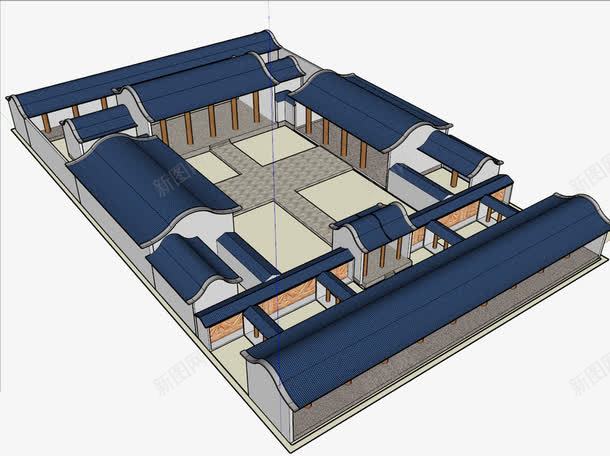 古建四合院模型png免抠素材_新图网 https://ixintu.com 中式古建筑 仿古商业街 仿古民居 传统名居 农村建筑 出廊 北京四合院 古代建筑 古代民居 合院别墅 同里 唐代建筑 四合院 土楼 宫殿 川西 廊 徽派 徽派建筑 怀德堂 文昌 歇山 江南民居 祠堂 阁楼 风雨廊