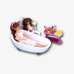 玩偶和浴缸素材
