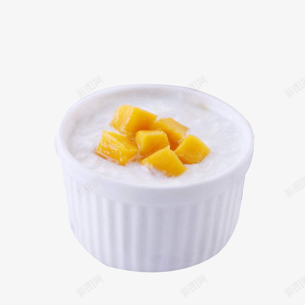 芒果炒酸奶png免抠素材_新图网 https://ixintu.com 下午茶 奶制品 特色美食 甜品 白色 美食 芒果酸奶 蛋糕 饮料 黄色