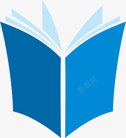 logo学习蓝色书籍logo图标高清图片