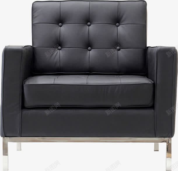 黑色沙发png免抠素材_新图网 https://ixintu.com 单人沙发 实木 客厅 家具 家居 扶手椅 椅子 沙发 沙发椅 简约 纯色 舒服 软垫沙发 高档