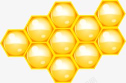 蜂蜜格子金灿灿的蜂巢高清图片