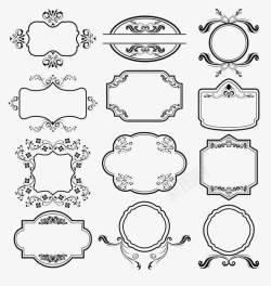 欧美矢量边框欧美复古边框高清图片