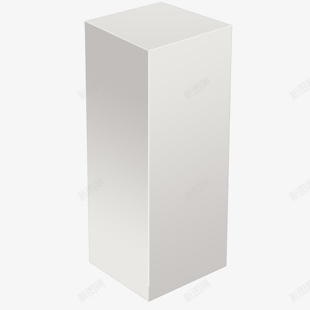 白色立体长方形盒子png免抠素材_新图网 https://ixintu.com 干净 白色 盒子素材 简约 长方形盒子