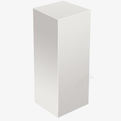 白色立体长方形盒子素材