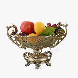 矢量复古装饰品欧式创意水果盘高清图片