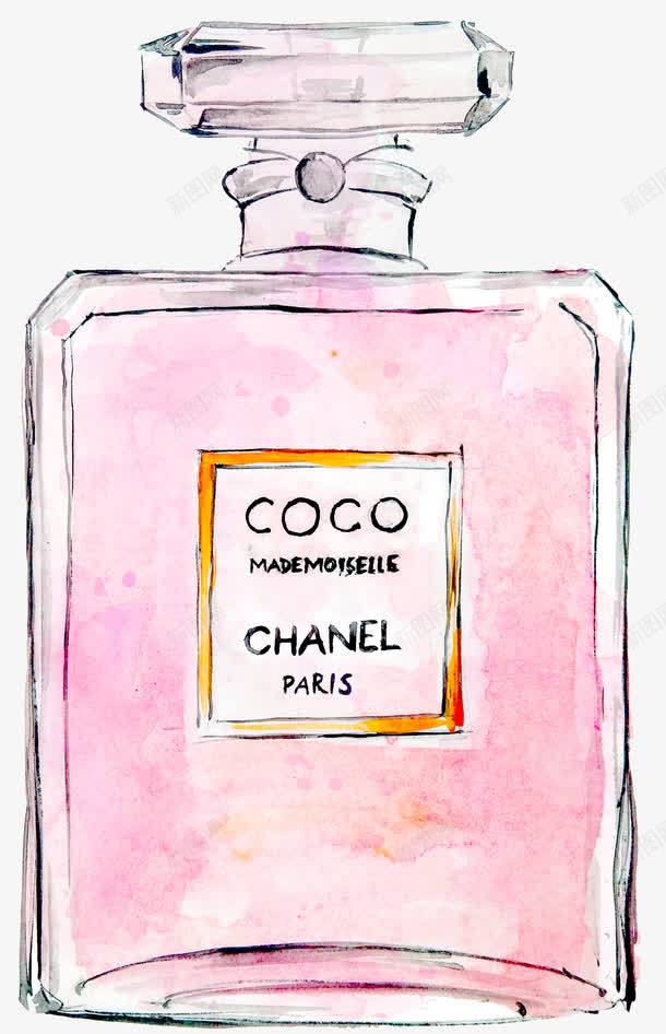 ChanelCoco香水png免抠素材_新图网 https://ixintu.com 公主梦 卡通手绘 少女心 粉色 装饰图案 香水