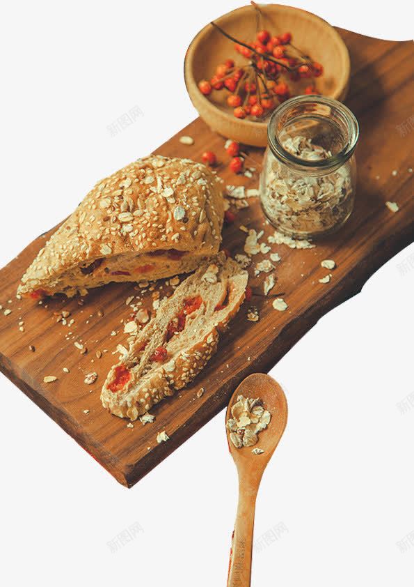 燕麦烤面包png免抠素材_新图网 https://ixintu.com 全麦面包 水果面包 烤面包 燕麦
