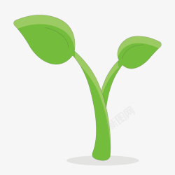 绿色植物树苗矢量图素材