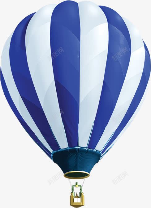蓝色卡通条纹热气球装饰png免抠素材_新图网 https://ixintu.com 卡通 条纹 热气球 蓝色 装饰