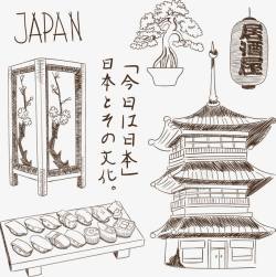 手绘日本文化素材