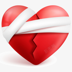 离婚的心受伤3D立体插画矢量图高清图片