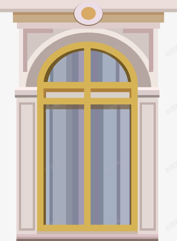 欧式窗户png免抠素材_新图网 https://ixintu.com 欧式 窗户 装饰建筑