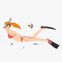 卡通潜水眼罩夏季游泳卡通高清图片