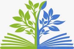 书本形状树木Logo图标高清图片