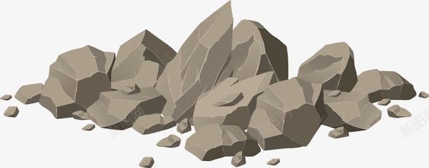 石头png免抠素材_新图网 https://ixintu.com 假山石 几何块状 观景石