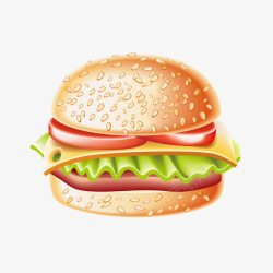 汉堡包美食快餐食品汉堡片矢量图高清图片