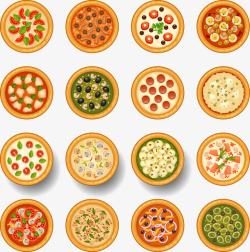 披萨馅饼披萨美食矢量图高清图片