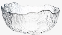 餐具玻璃碗创意日式磨砂透明异形玻璃碗高清图片