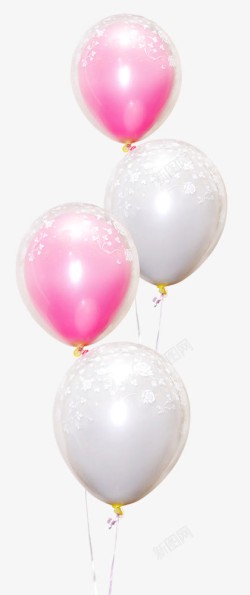 彩色花纹双层透明气球素材