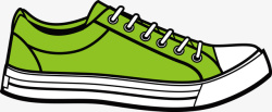 绿色布鞋一双绿色学生帆布鞋矢量图高清图片