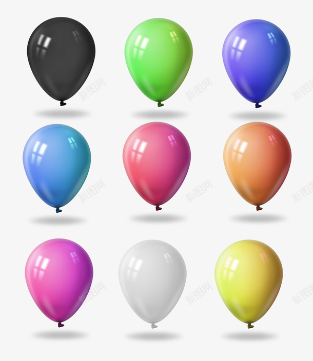 五彩缤纷的气球psd免抠素材_新图网 https://ixintu.com 五彩缤纷 多款可选 多色多款 气球 装饰素材