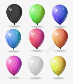 多色多款五彩缤纷的气球高清图片