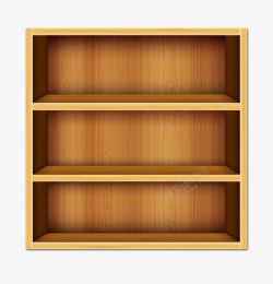 实木书柜三层实木书架高清图片