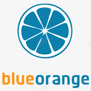 桔子饮品蓝色橙子logo矢量图图标图标