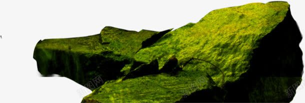 池塘景观石png免抠素材_新图网 https://ixintu.com 公园 微观植物 景观石 池塘 绿色 苔藓