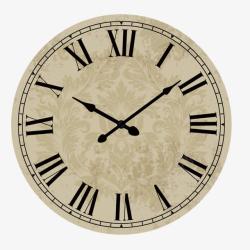 钟表图案素材手绘罗马数字暗花表盘时钟图高清图片