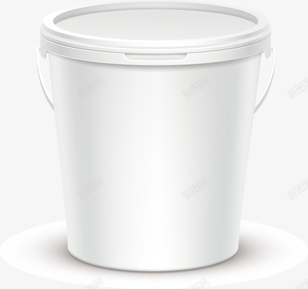 塑料桶png免抠素材_新图网 https://ixintu.com 塑料桶 柱形罐头空白包装盒 白色 空白包装