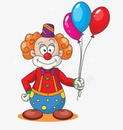手握气球手握气球束的小丑高清图片