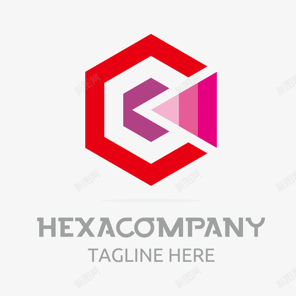 红色菱形的logo矢量图图标ai_新图网 https://ixintu.com 变化 字母 渐变 简约 红紫色 菱形 设计感 矢量图