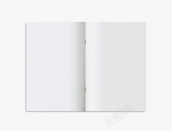 空白杂志封底打开的空白笔记本杂志高清图片