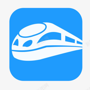 蓝色智行火车票logo图标图标
