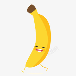 黄色的开心香蕉表情素材